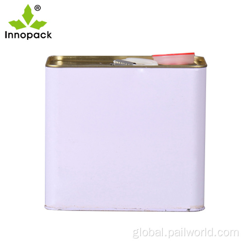 Tin Bucket white tin square metal bucket with spout Supplier